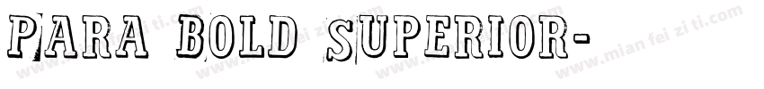 Para Bold Superior字体转换